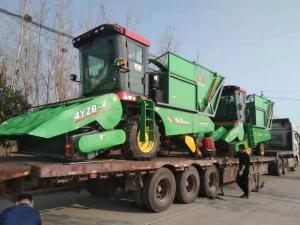 山東聊(liao)城客戶訂購的穗莖兼收(shou)玉米(mi)收穫機已髮貨